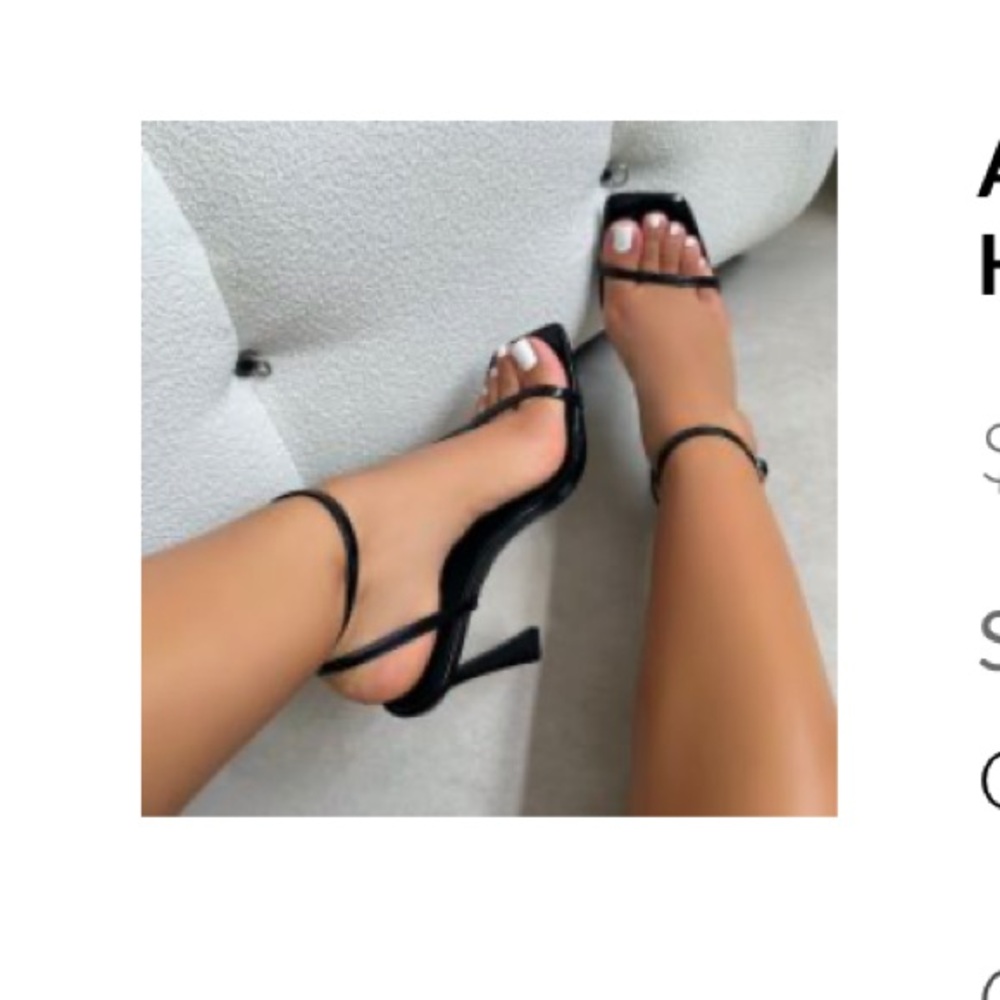Simmi London Elegant Black Strappy Heels